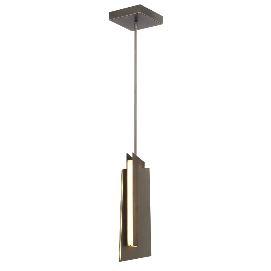 Sleek Modern Pendant Blending Industrial Metal with Warm Wood Accents - Image 3