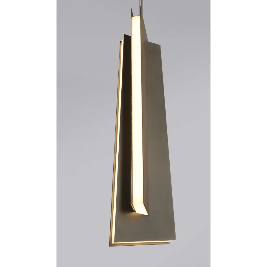 Sleek Modern Pendant Blends Industrial Metal with Warm Wood Accents - Image 2