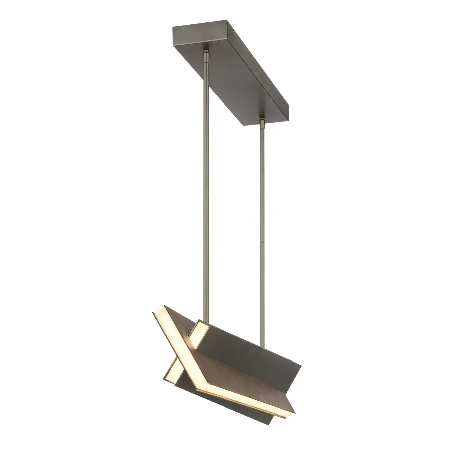 Modern Linear LED Island Light with Warm Wood Accent - Image 4