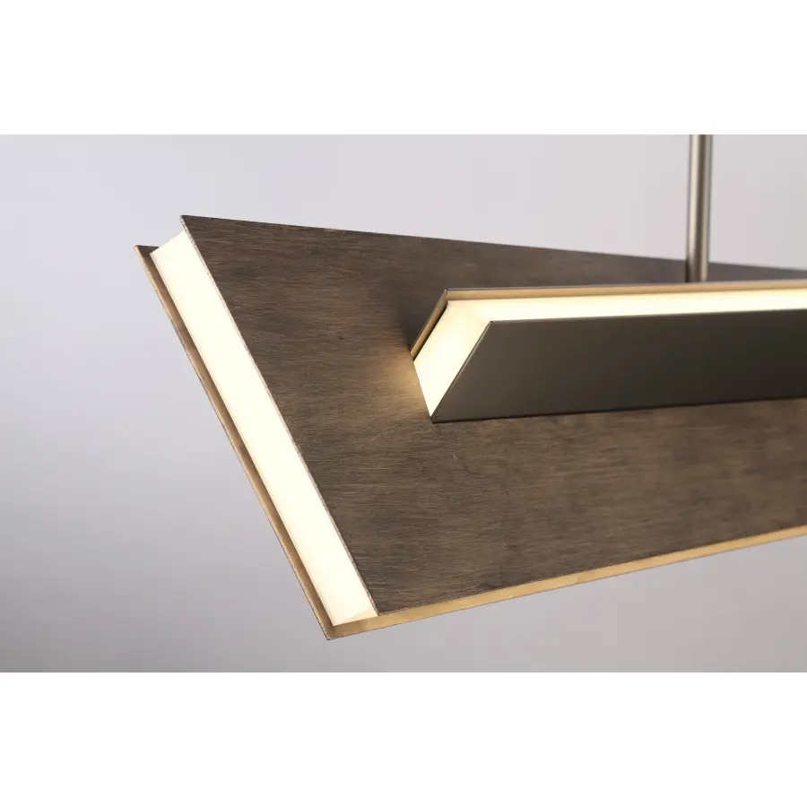 Sleek Modern Linear LED with Warm Wood Accent & ADA Compliance - Image 2