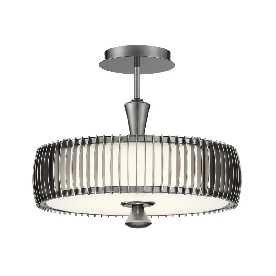 Night Moves 15" LED Semi-Flush Mount Ceiling Light - Image 1