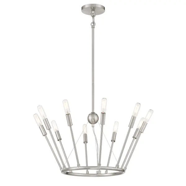 Royalty 10-Light Chandelier in Brushed Nickel - Image 1