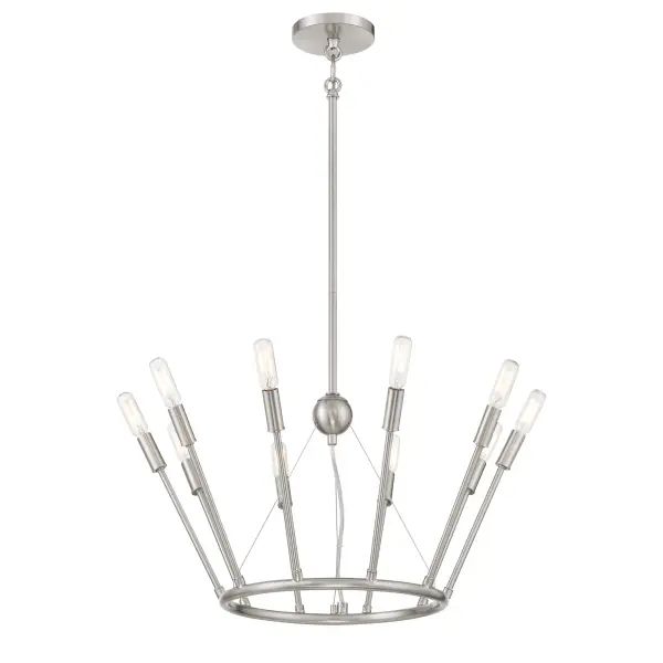 Royalty 10-Light Chandelier in Brushed Nickel - Image 2