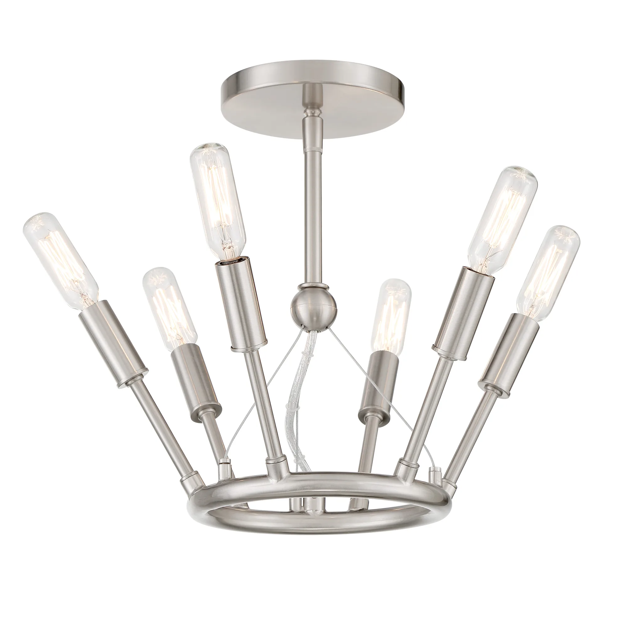Royalty 6-Light Semi-Flush Mount Ceiling Light