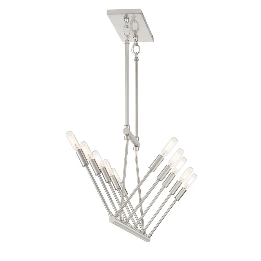Royalty 10-Light Island Chandelier in Brushed Nickel - Image 2