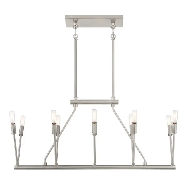 Royalty 10-Light Island Chandelier in Brushed Nickel - Image 4