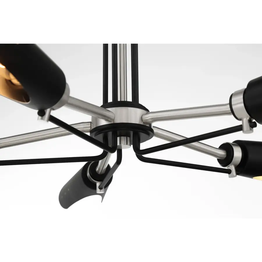 Industrial-Modern Chandelier with Distinctive Turbine-Inspired Design - Image 2