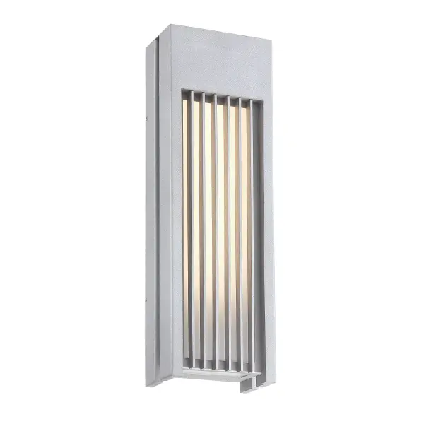 The Midrise delivers exceptional outdoor illumination with 2640 lumens and superior 93 CRI color rendering. Its clean-lined aluminum and glass construction in Sand Silver finish brings contemporary sophistication to any exterior space.