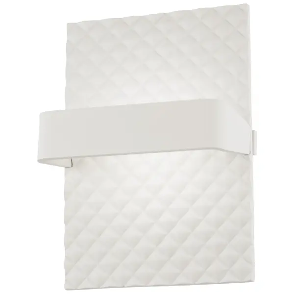 The Quilted LED Wall Sconce combines functional lighting with elegant design. Its textured acrylic shade diffuses 323 lumens of warm light, while ADA compliance makes it ideal for accessible spaces. Compact at 9.25" tall, it fits beautifully in bathrooms, hallways, and bedrooms.