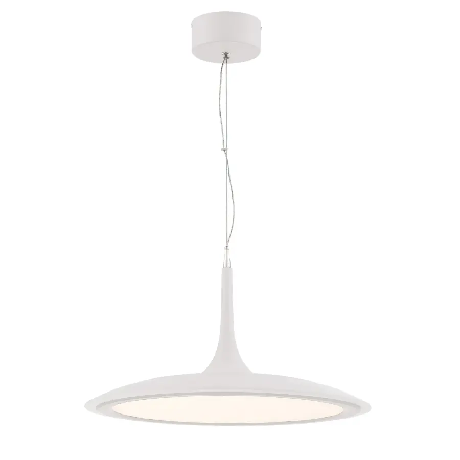 Hover 1-Light LED Pendant in Matte White
