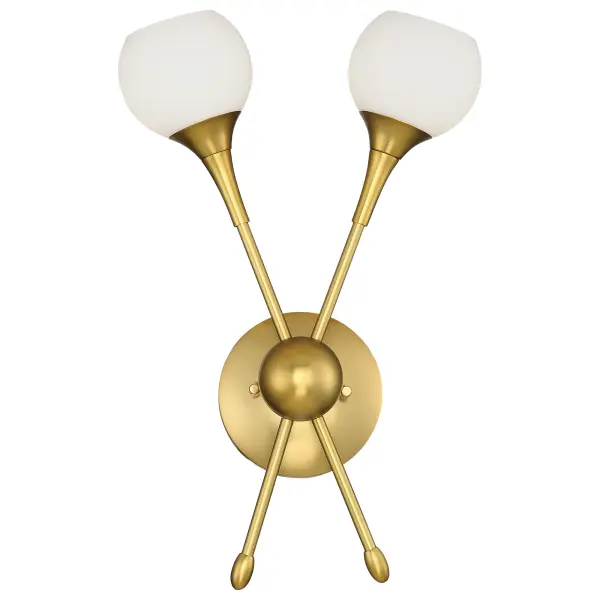 The Pontil wall sconce combines classic etched opal glass with a sophisticated honey gold finish, creating a warm, inviting glow. Its compact 10.75" width makes it ideal for bathrooms and hallways.