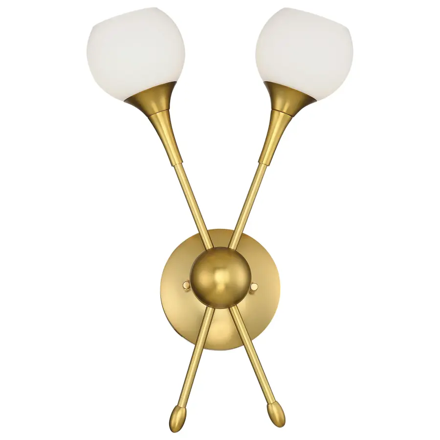 Pontil 2-Light Wall Sconce in Honey Gold