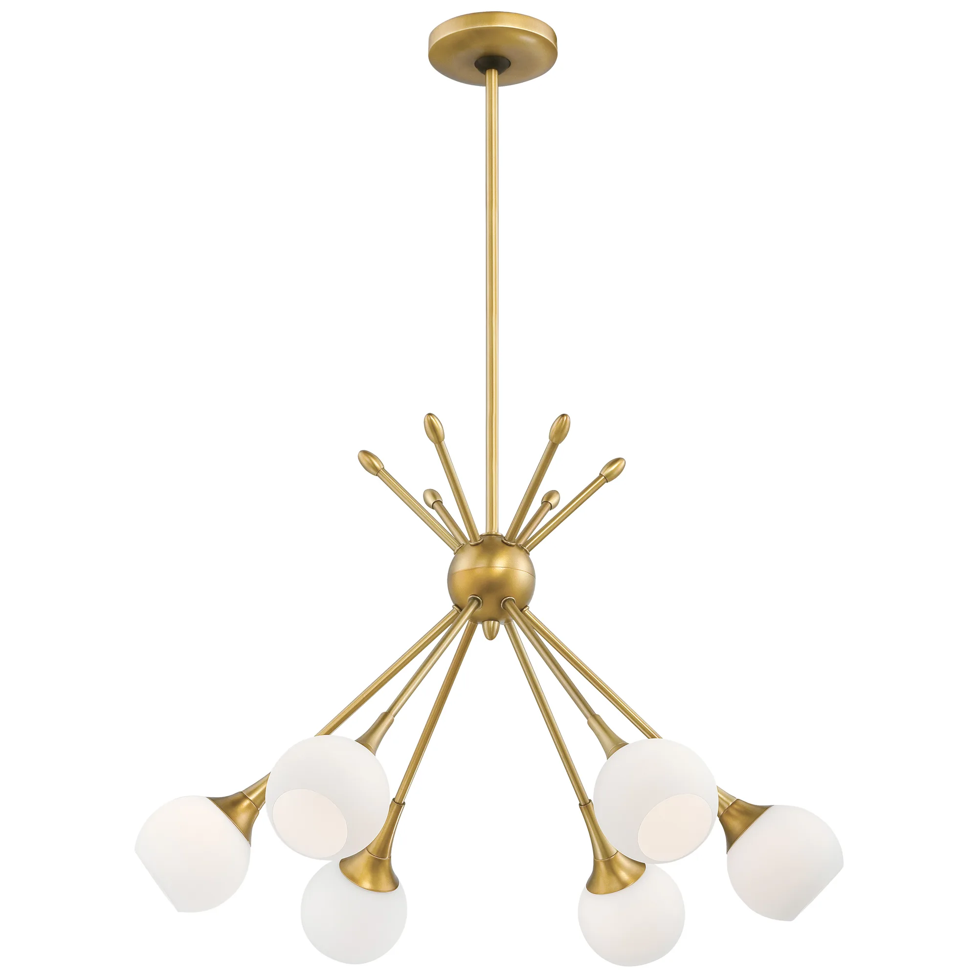 Pontil 6-Light Chandelier in Honey Gold