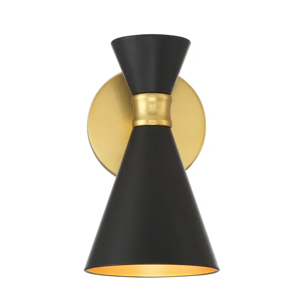 Compact Contemporary Sconce with Warm Gold Finish - Image 2