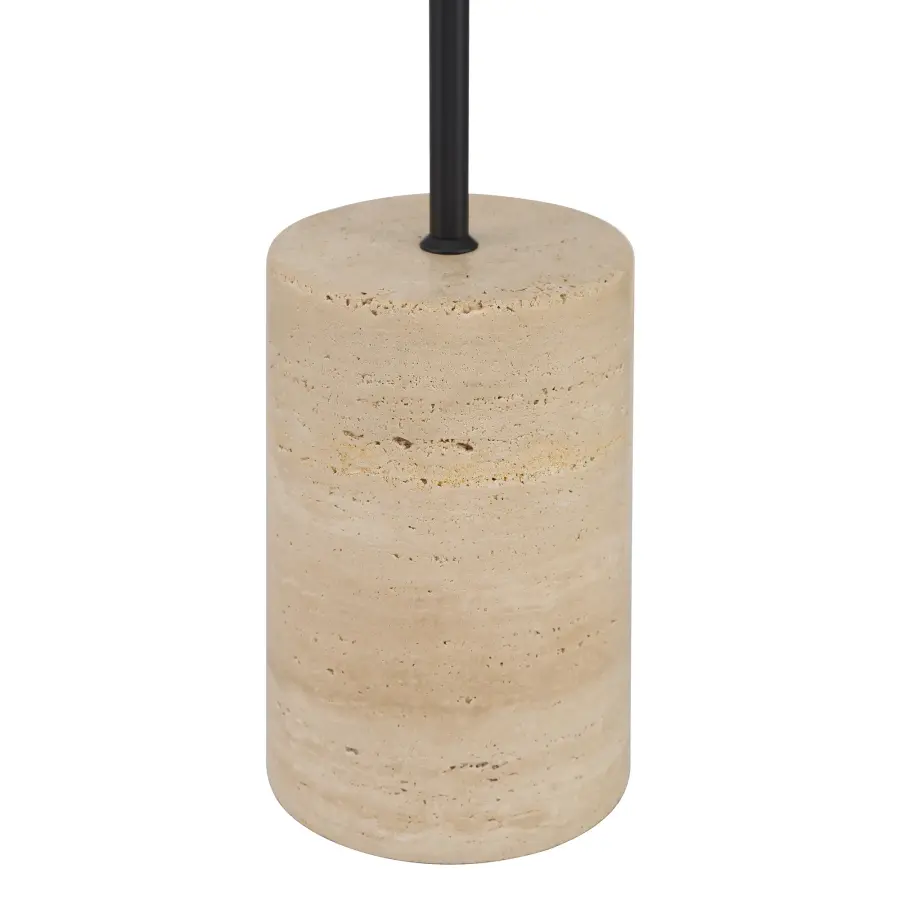LED Floor Lamp with Travertine Stone Base - Image 3