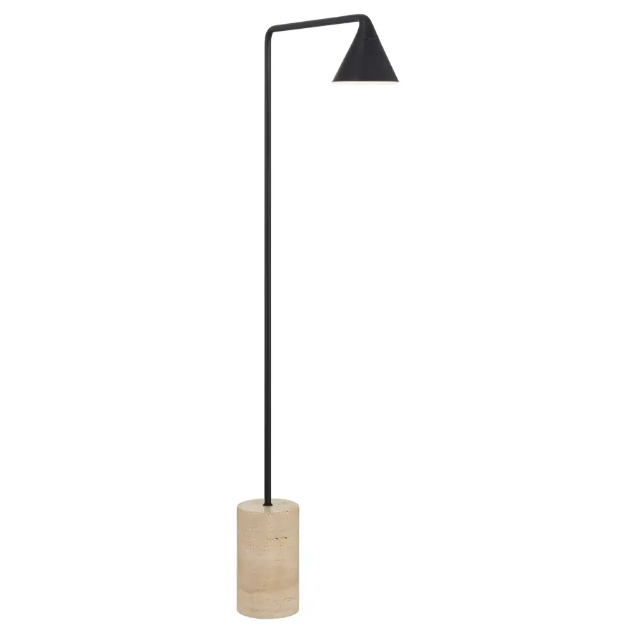 LED Floor Lamp with Travertine Stone Base - Image 6