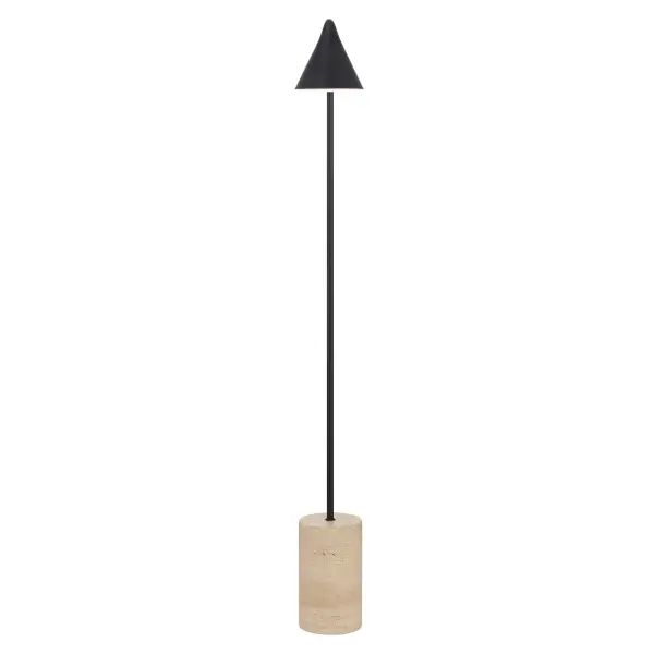 LED Floor Lamp with Travertine Stone Base - Image 7