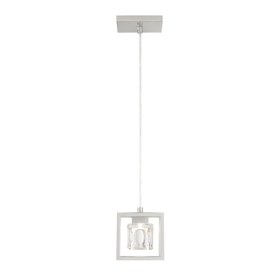 San Marin LED Mini Pendant in Brushed Nickel - Image 4