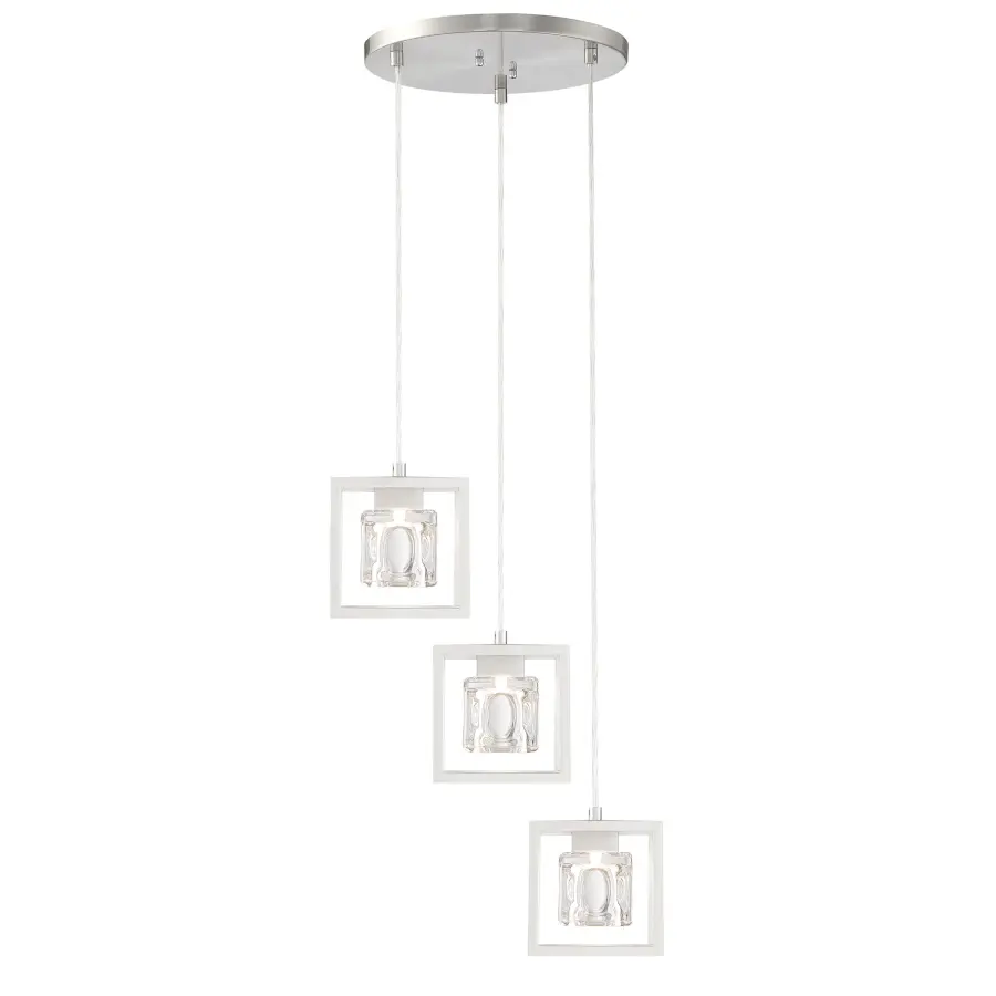 San Marin LED Pan Pendant in Brushed Nickel - Image 4