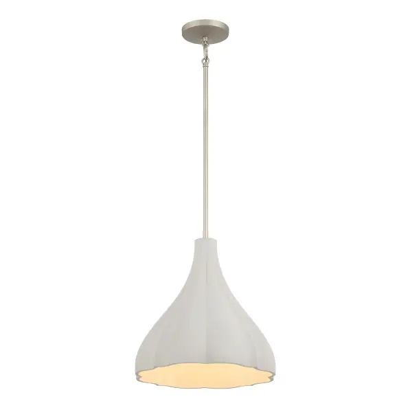 Sima 1-Light Pendant in Burnished Nickel - Image 1