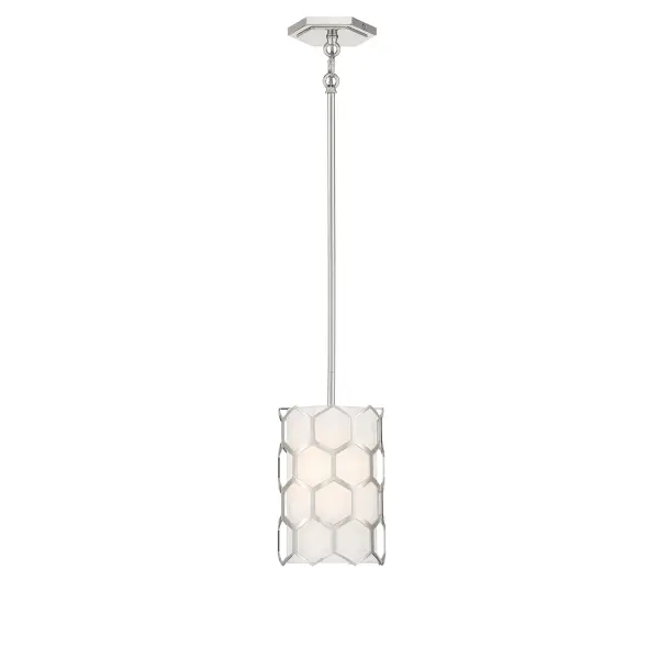 Missing Link 1-Light Mini Pendant in Polished Nickel - Image 1