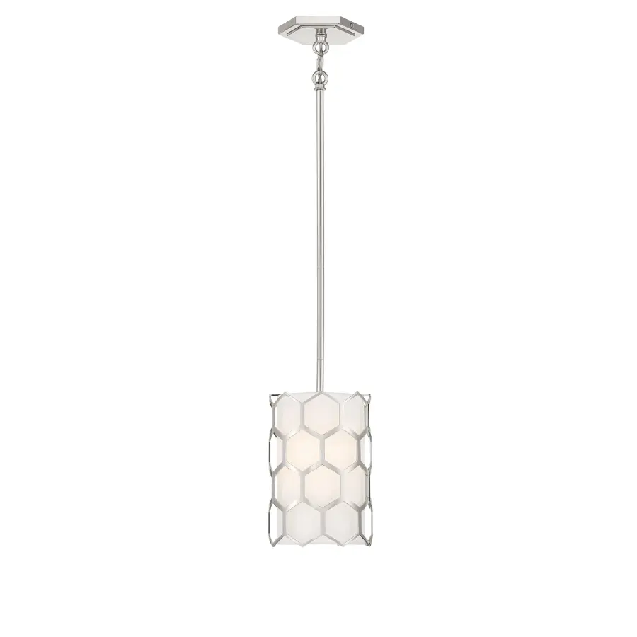 Missing Link 1-Light Mini Pendant in Polished Nickel - Image 1