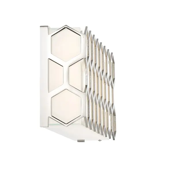The Missing Link vanity light combines contemporary design with practical functionality. Its integrated LED delivers 2000+ lumens with exceptional 92 CRI color rendering, while ADA compliance ensures accessibility. The polished nickel finish adds sophistication to modern bathrooms. - alternate view