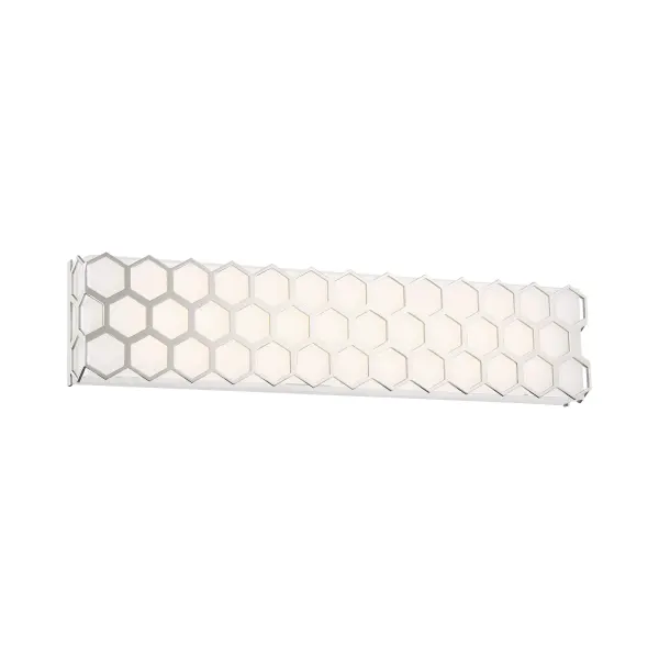 The Missing Link vanity light combines modern design with high-performance LED technology. Its polished nickel finish and clean lines create a sophisticated look, while the integrated LED provides excellent color rendering for grooming tasks.