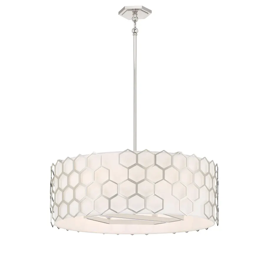 Missing Link 6-Light Pendant in Polished Nickel - Image 1