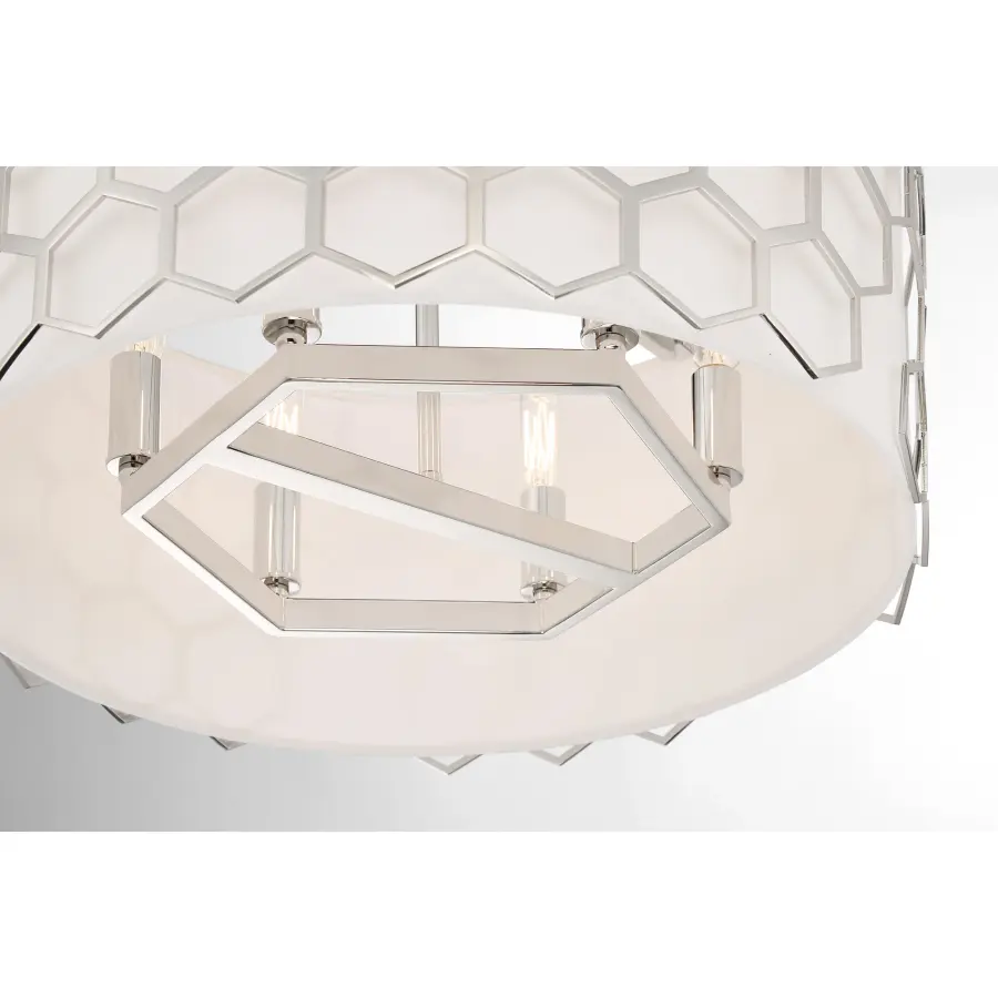 Missing Link 6-Light Pendant in Polished Nickel - Image 2