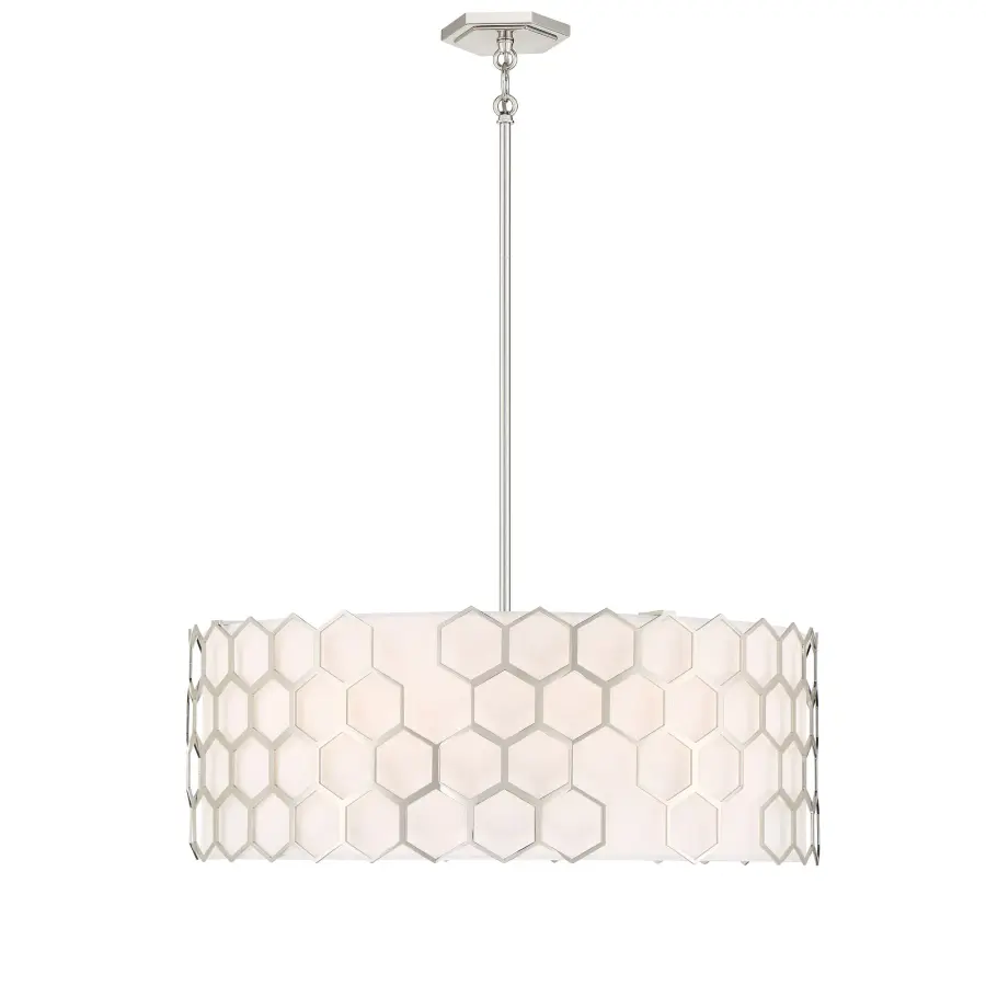 Missing Link 6-Light Pendant in Polished Nickel - Image 4