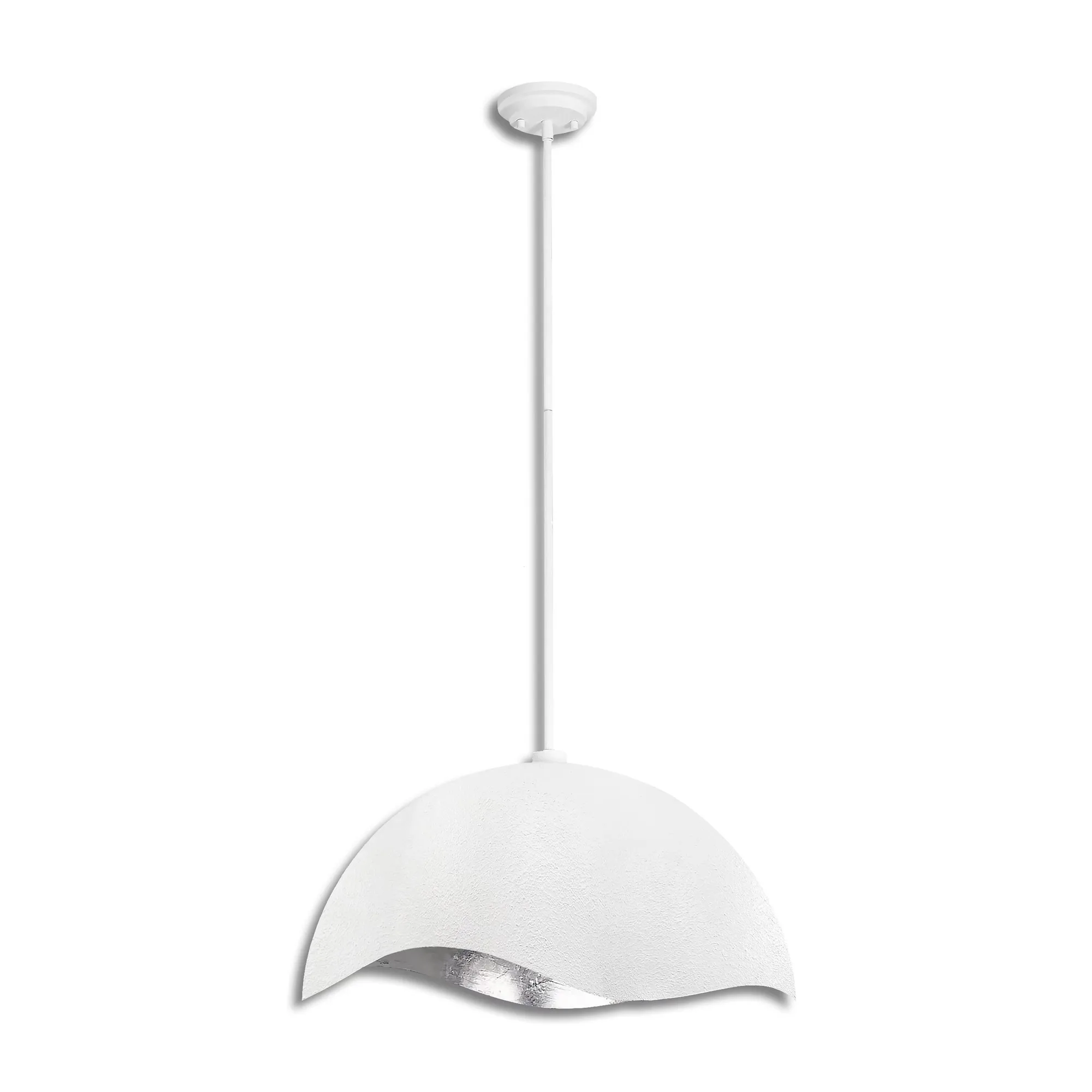 Eclos Textured White Pendant Light