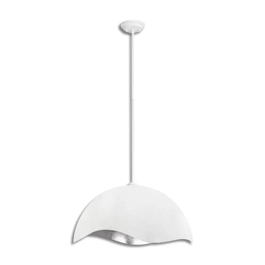 Eclos Textured White Pendant Light - Image 1