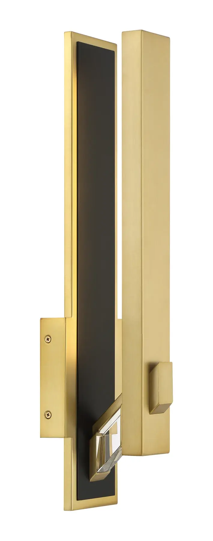 Sauvity 18W LED Wall Sconce with Crystal Accents - Image 1
