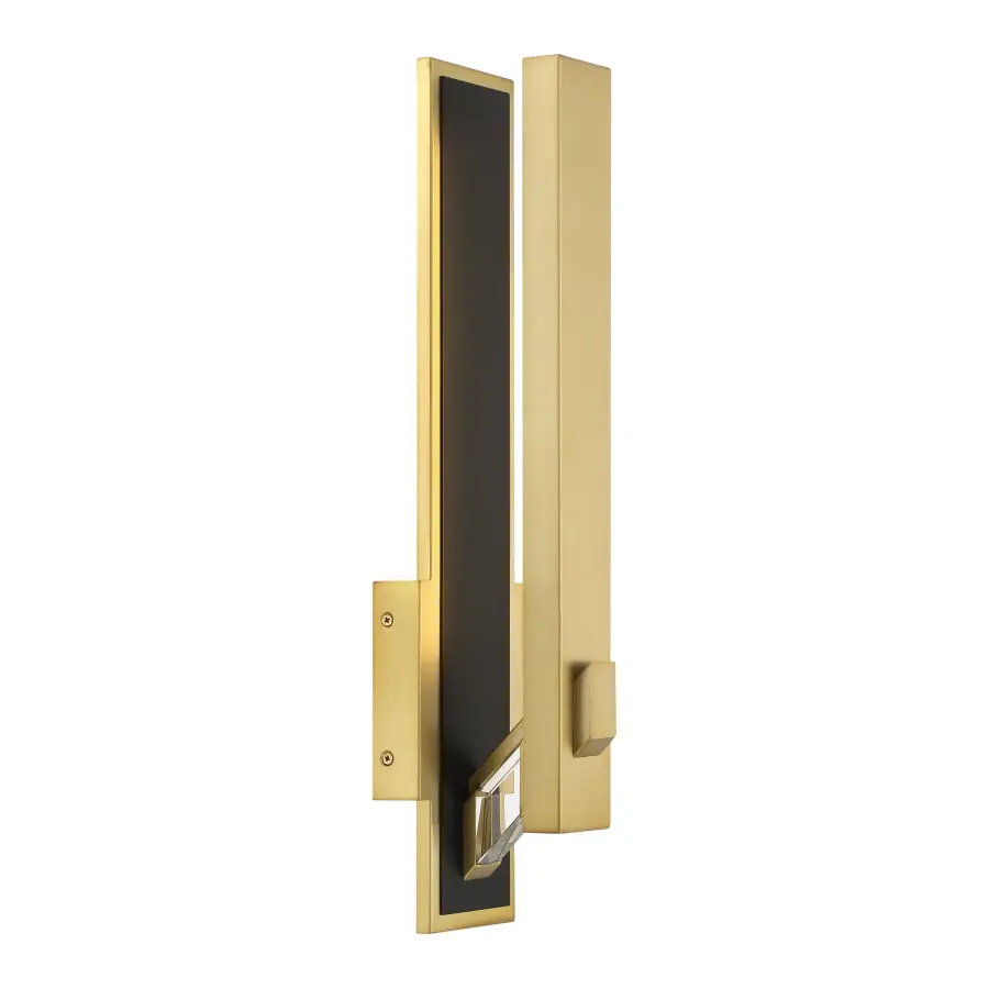 Sauvity 18W LED Wall Sconce with Crystal Accents - Image 4