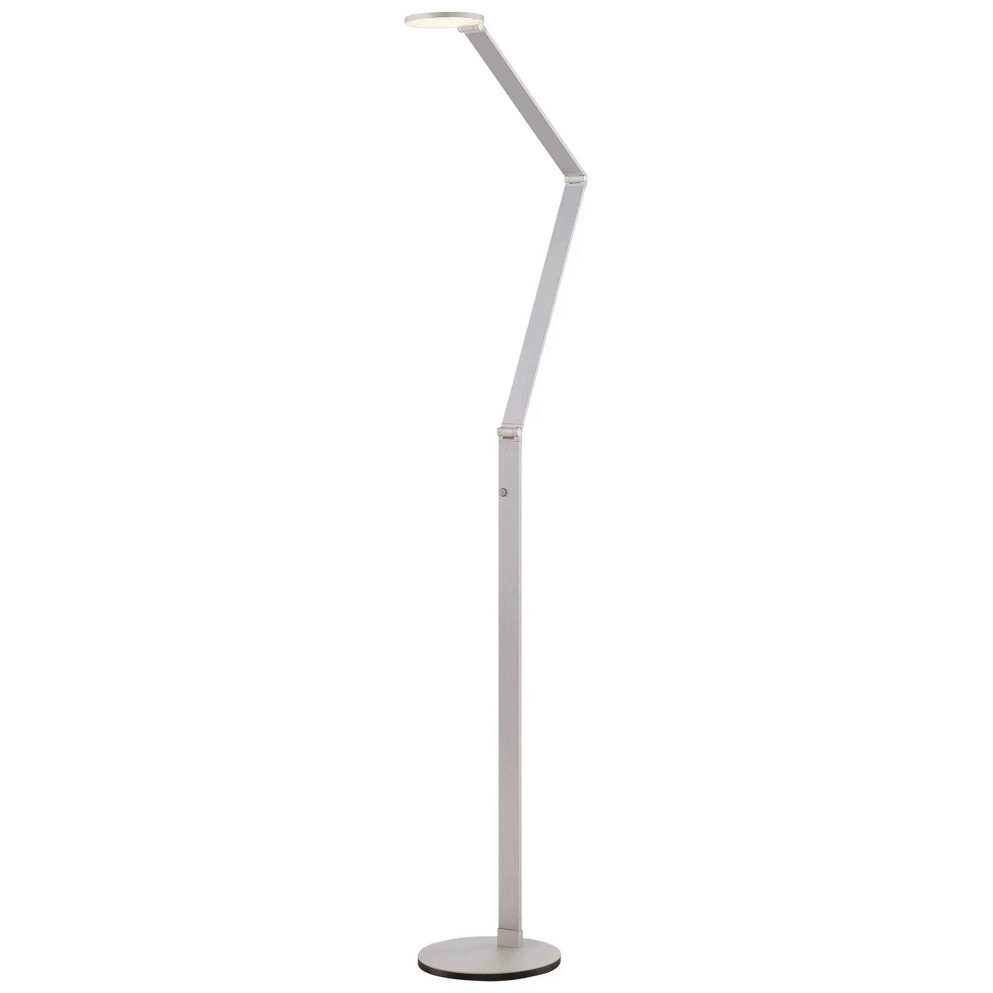 Task Portable LED Floor Lamp - Chiseled Nickel