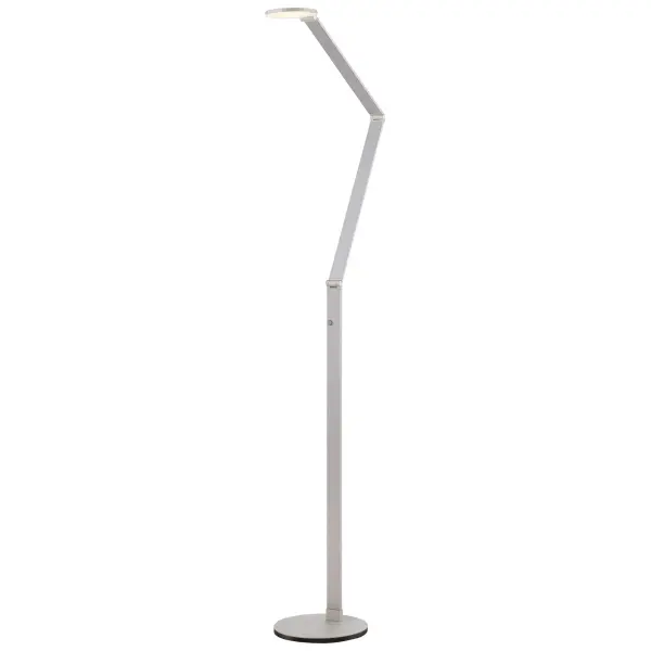 This portable LED floor lamp combines contemporary styling with practical task lighting. The chiseled nickel finish adds sophistication while the dimmable LED provides energy-efficient illumination perfect for reading or workspace needs.