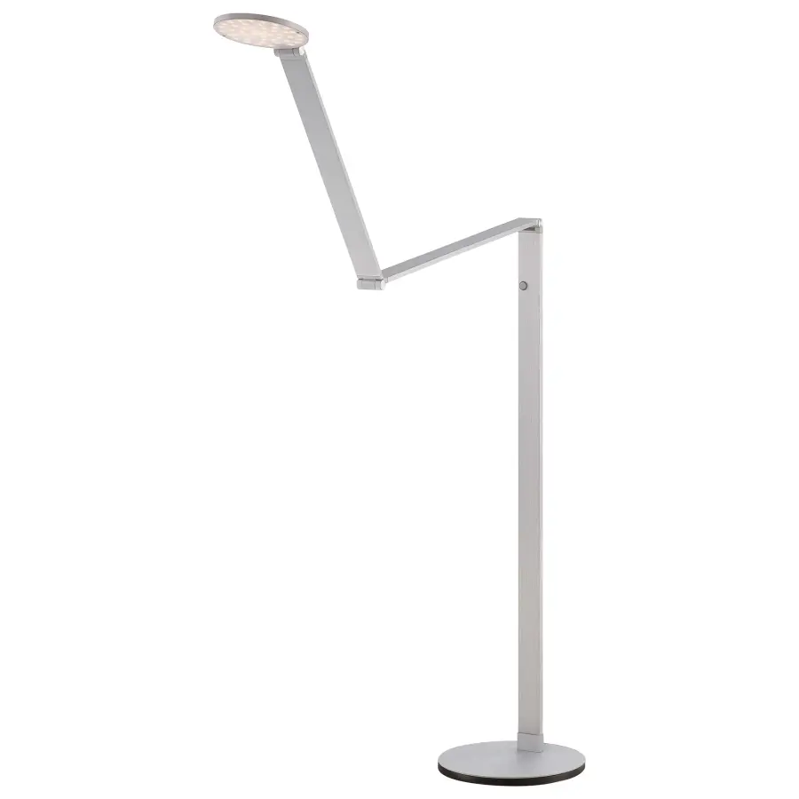 Task Portable LED Floor Lamp - Chiseled Nickel - Image 8