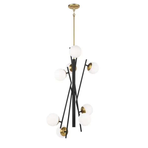 Elegant Transitional Foyer Chandelier with Warm Metallic Accents