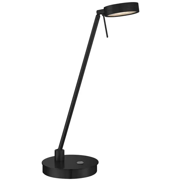 This compact task lamp delivers 975 lumens of adjustable LED light in a modern coal black finish. Memory touch dimmer remembers your preferred brightness, while ADA compliance ensures accessibility for all users.