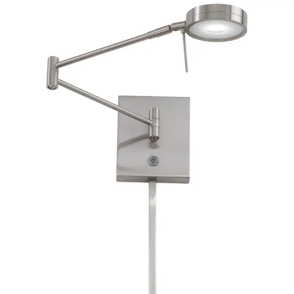 This pharmacy-style wall lamp combines classic task lighting with modern LED efficiency. The swing arm design offers flexible positioning, while the brushed nickel finish and metal shade provide timeless appeal for reading nooks and workspaces.