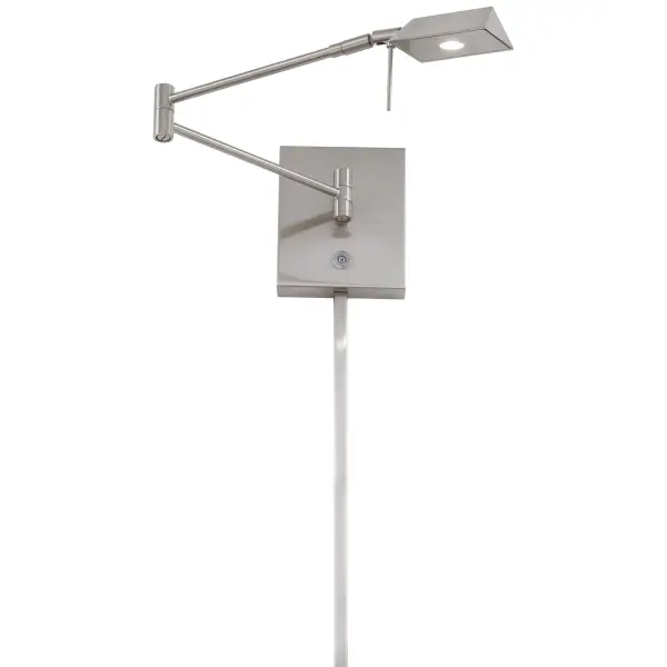 This pharmacy-style wall lamp combines classic task lighting with modern LED efficiency. The adjustable swing arm provides flexible positioning, while the brushed nickel finish adds sophisticated style to any reading nook.