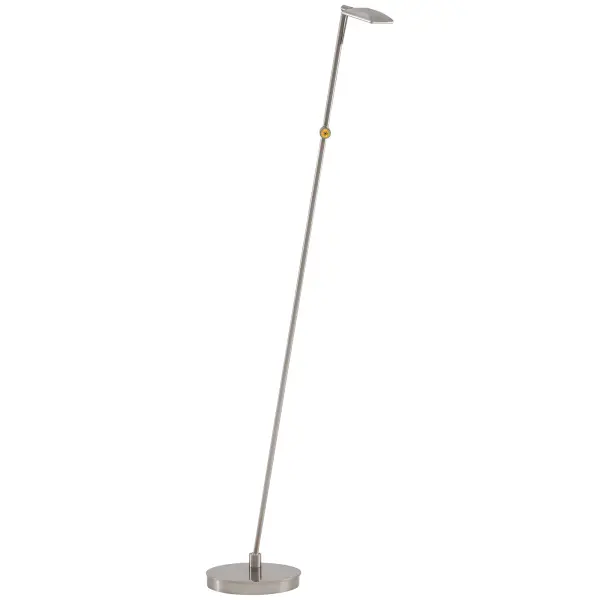 This adjustable pharmacy floor lamp combines timeless design with energy-efficient LED technology. Perfect for reading nooks and task lighting, it features a brushed nickel finish and dimmable 590-lumen output. - alternate view