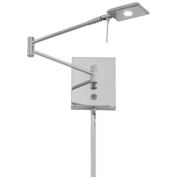 This pharmacy-style wall lamp combines classic task lighting with modern LED efficiency. The adjustable swing arm provides flexible positioning for reading or workspace illumination, while the chrome finish adds contemporary polish.