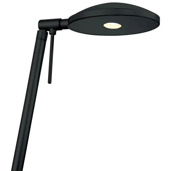 This compact 19.5-inch task lamp delivers 825 lumens of dimmable LED light in a modern coal black finish. Features memory touch dimming for personalized lighting control and ADA compliance for accessibility. - alternate view