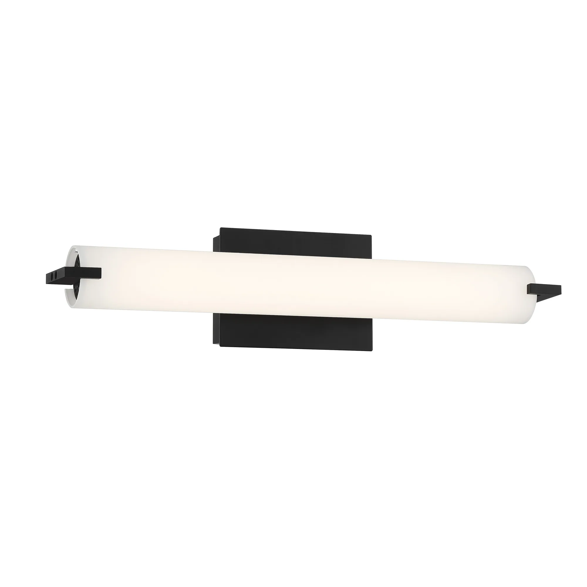 Tube LED Bath Light in Coal Black