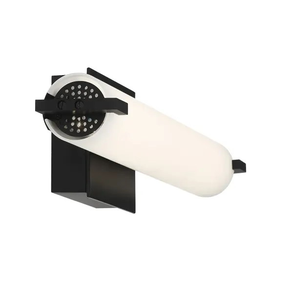 The Tube LED Bath Light delivers exceptional illumination with 1857 lumens and a 92 CRI rating in a contemporary coal black finish. Its clean tubular design and energy-efficient integrated LED make it ideal for modern bathrooms. - alternate view