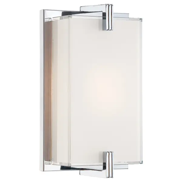 Cubism 1-Light Wall Sconce in Chrome