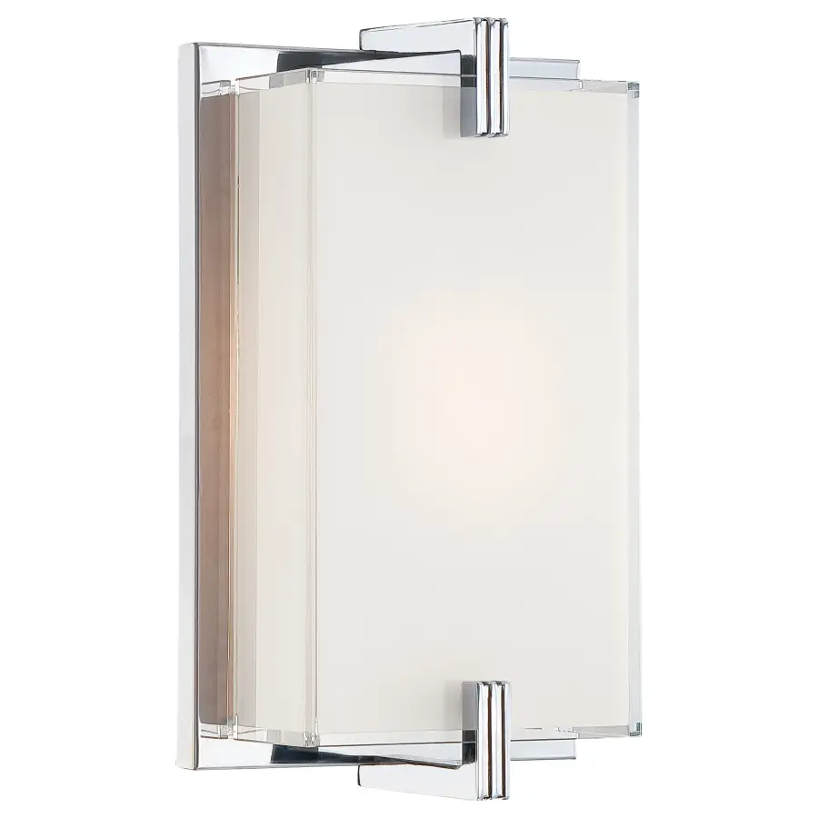 Cubism 1-Light Wall Sconce in Chrome