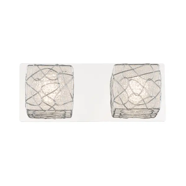 The Livewire 2-Light LED Bath Vanity delivers professional-grade illumination with a 96 CRI rating in a compact, contemporary chrome design. Perfect for smaller bathrooms and powder rooms requiring accurate color rendering. - alternate view
